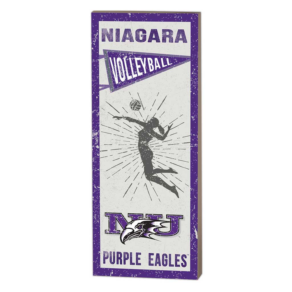 7x18 Vintage Player Niagara University Purple Eagles Volleyball Women