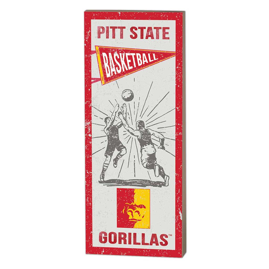 7x18 Vintage Player Pittsburg State University Gorilla Basketball