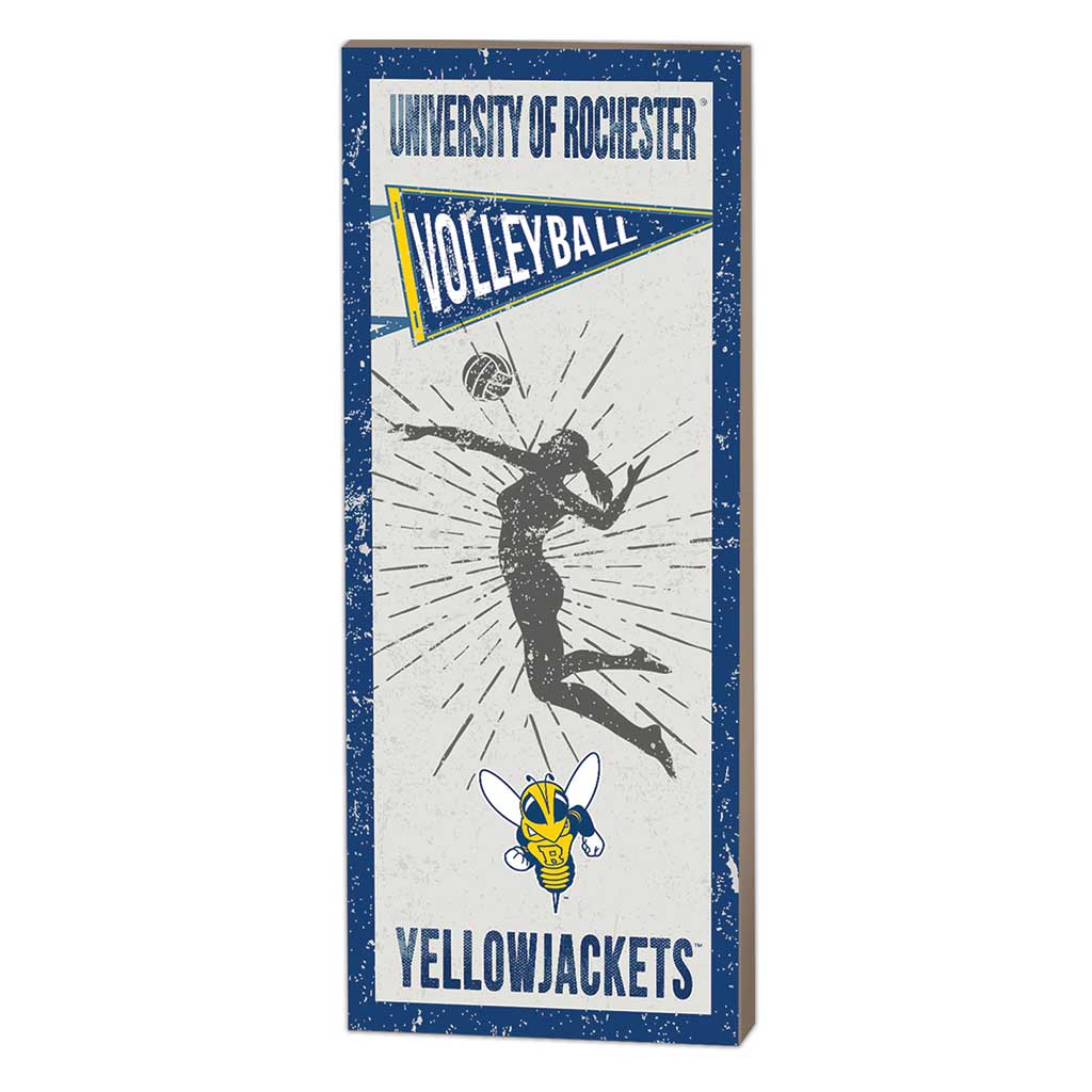 7x18 Vintage Player University of Rochester Yellowjacket - Girl's Volleyball