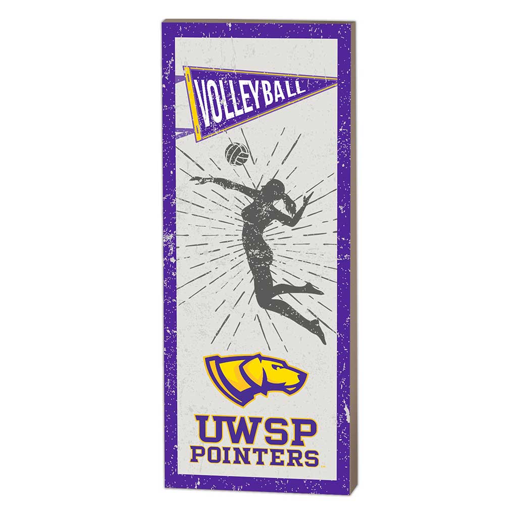 7x18 Vintage Player University of Wisconsin Steven's Point Pointers - Girl's Volleyball