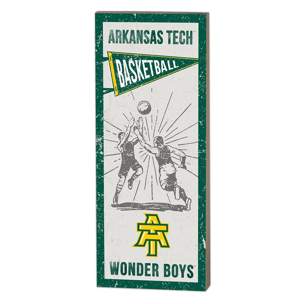 7x18 Vintage Player Arkansas Tech WONDER BOYS/GOLDEN SUNS Basketball