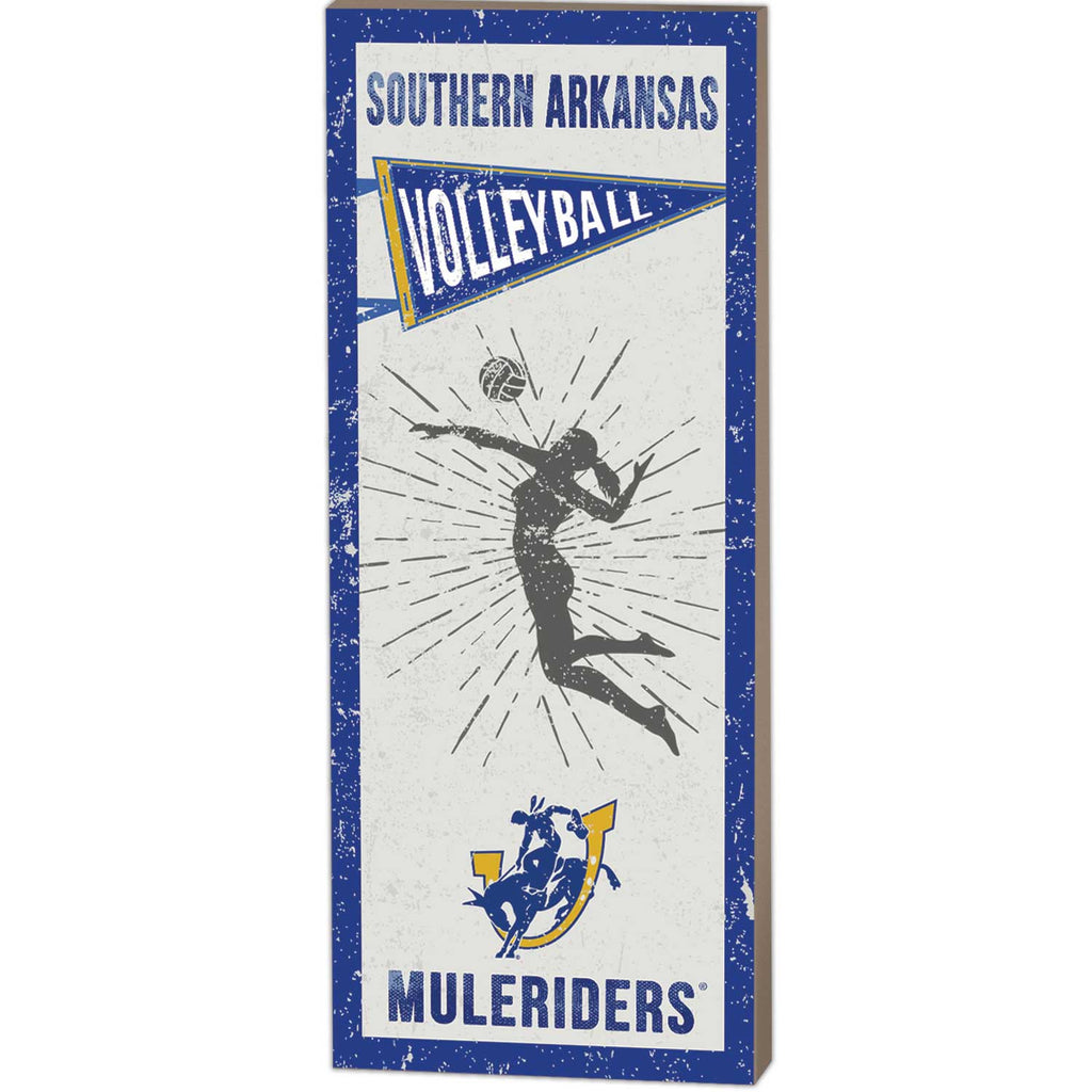 7x18 Vintage Player Southern Arkansas MULERIDERS - Girl's Volleyball