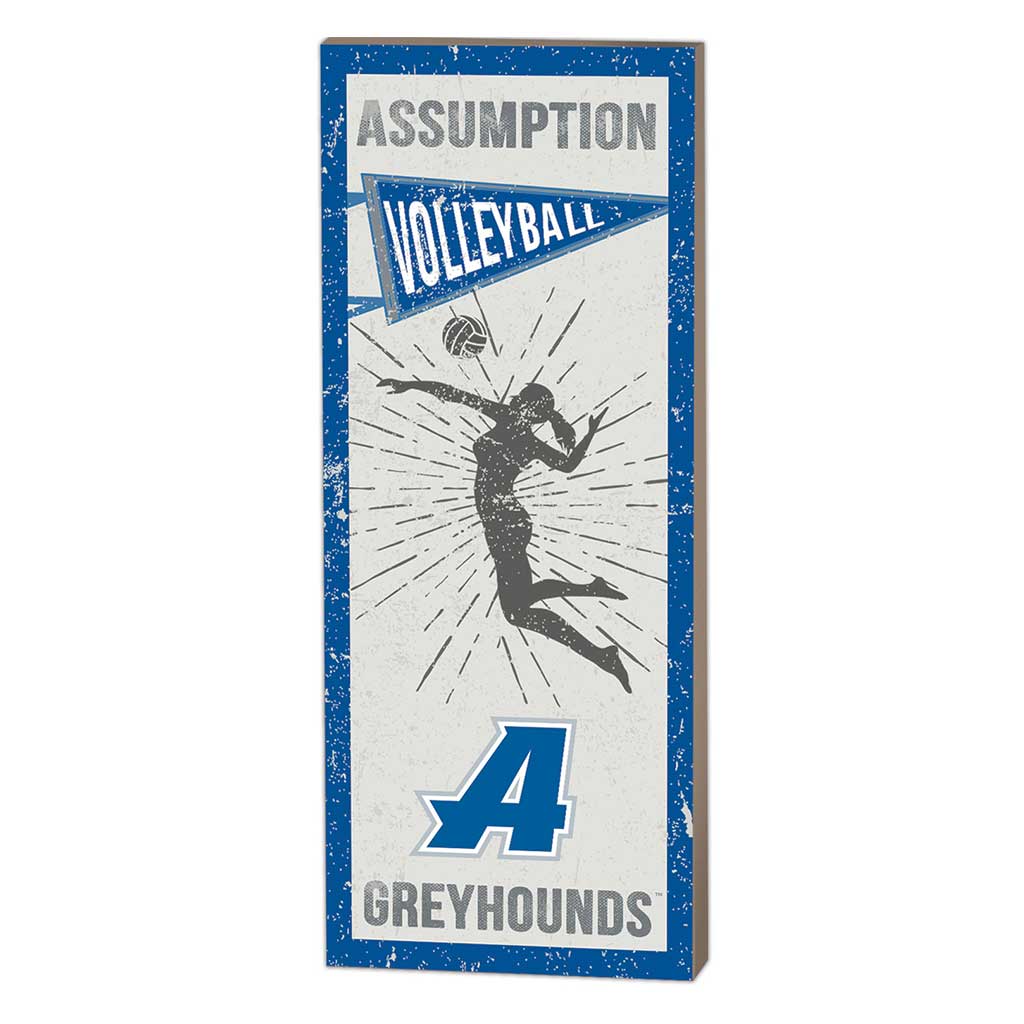 7x18 Vintage Player Assumption College GREYHOUNDS - Girl's Volleyball