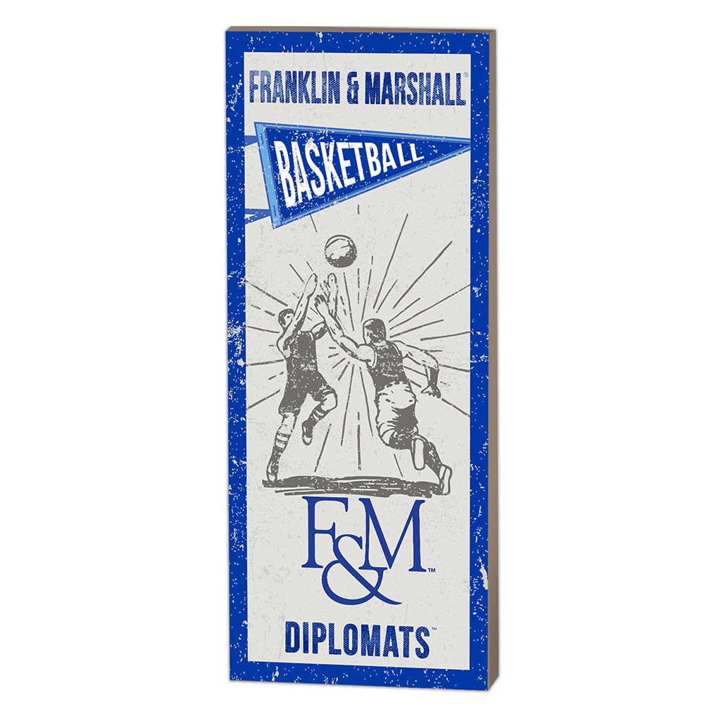 7x18 Vintage Player Franklin & Marshall College DIPLOMATS Basketball