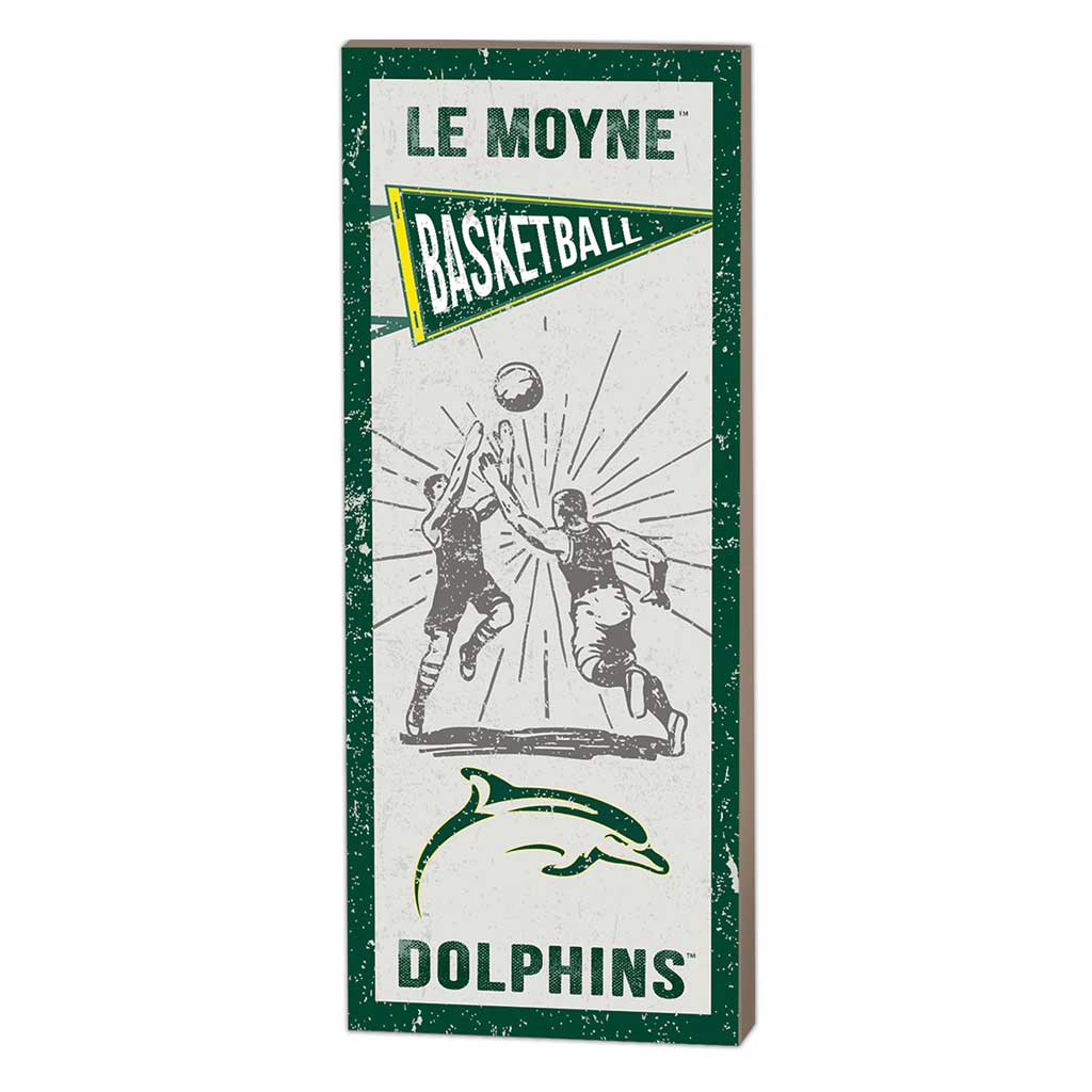 7x18 Vintage Player Le Moyne College DOLPHINS Basketball