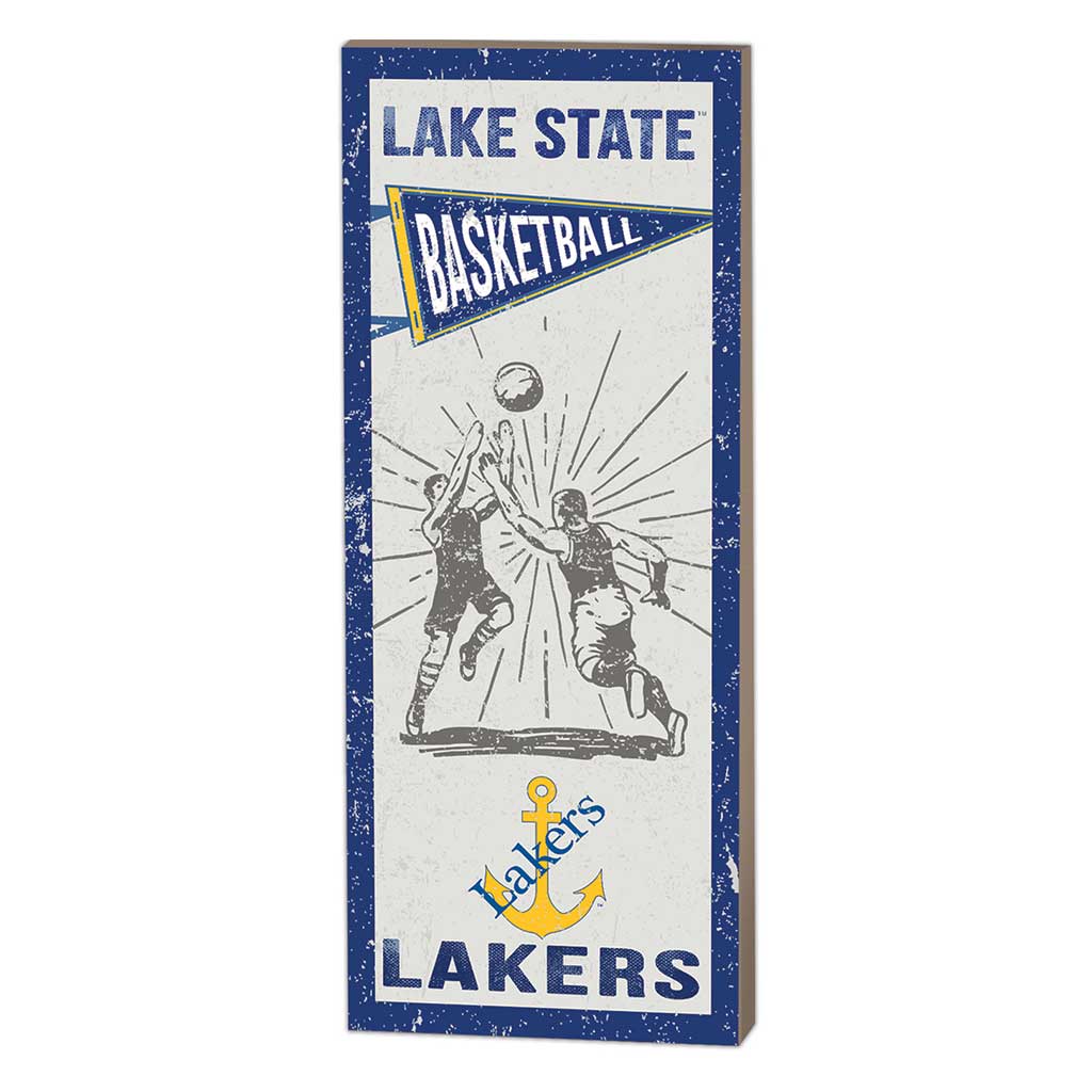 7x18 Vintage Player Lake Superior State University LAKERS Basketball