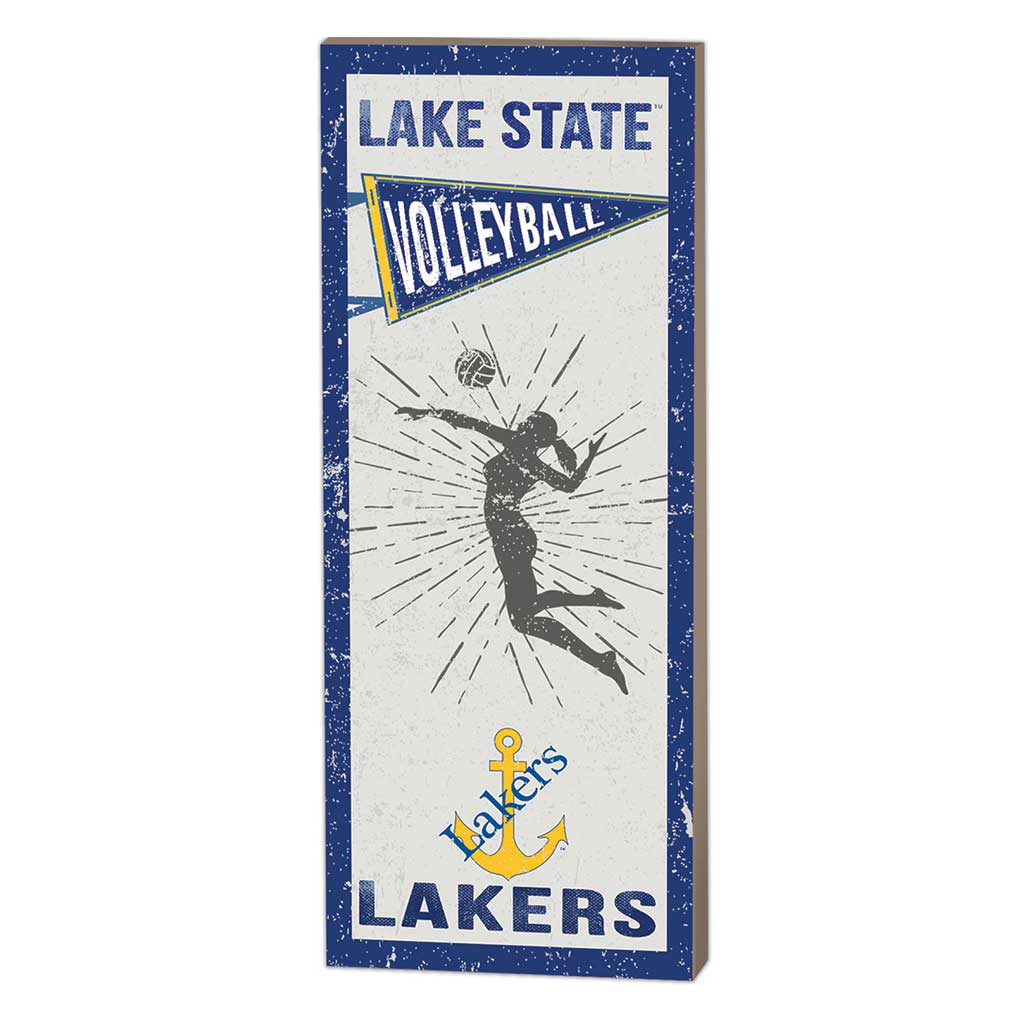 7x18 Vintage Player Lake Superior State University LAKERS - Girl's Volleyball