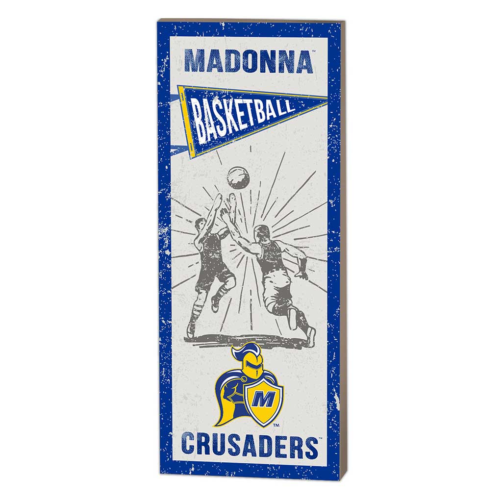 7x18 Vintage Player Madonna University CRUSADERS Basketball