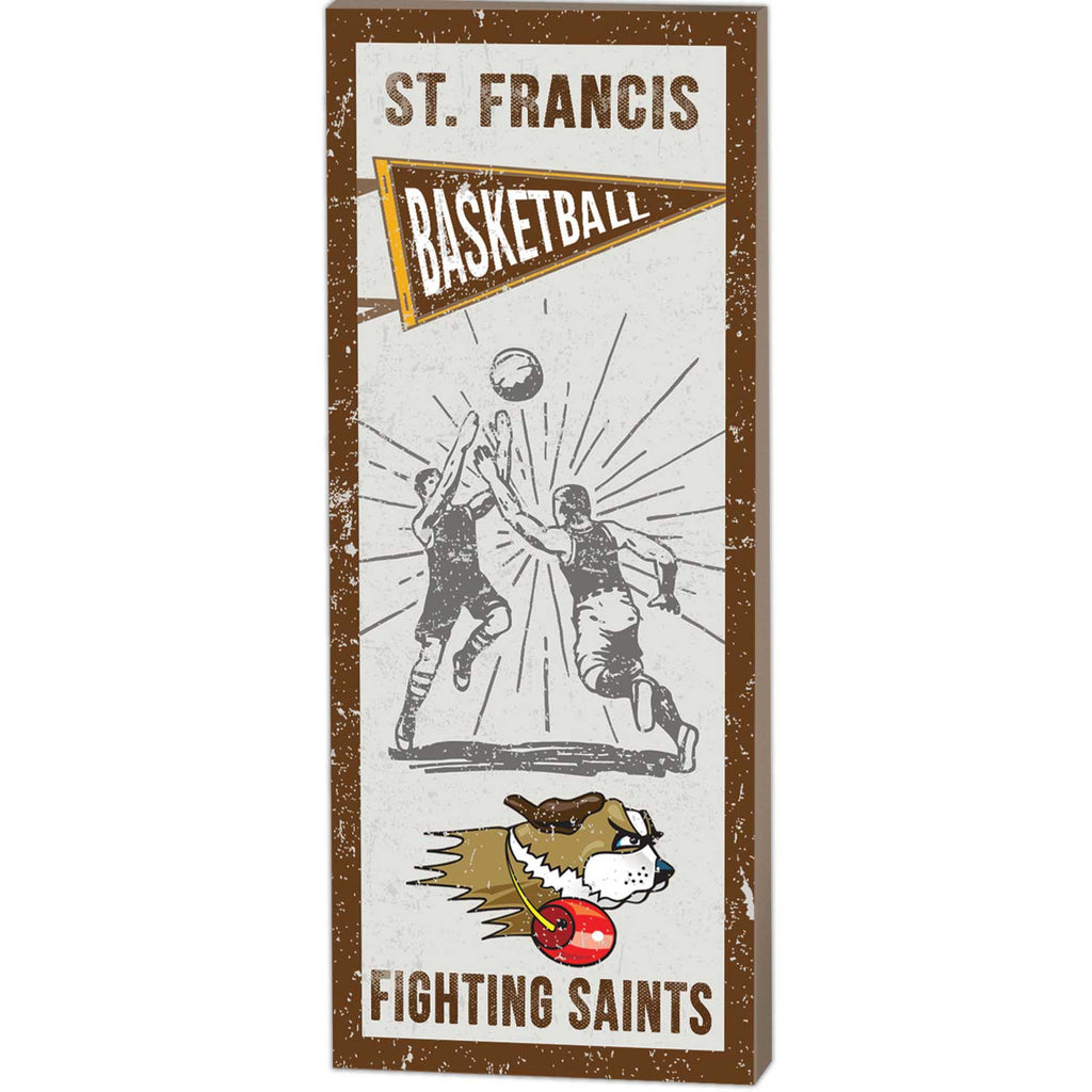 7x18 Vintage Player St. Francis Fighting Saints Fighting Saints Basketball