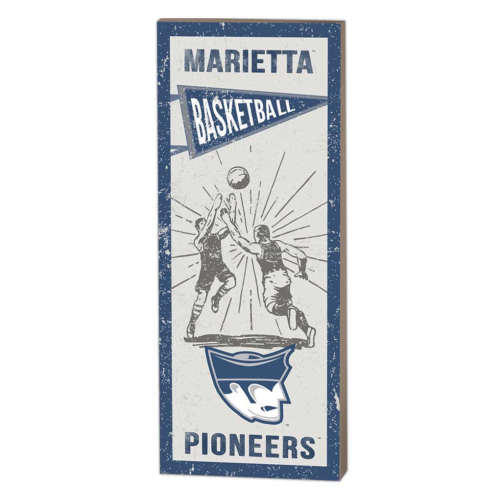 7x18 Vintage Player Marietta College Pioneers Basketball