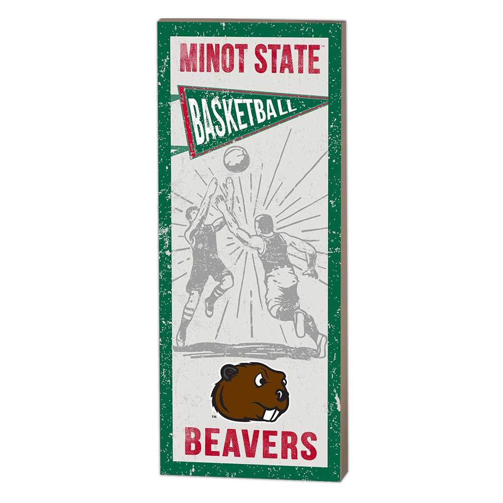 7x18 Vintage Player Minot State Beavers Basketball