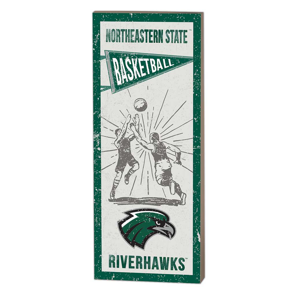 7x18 Vintage Player Northeastern State University Riverhawks Basketball