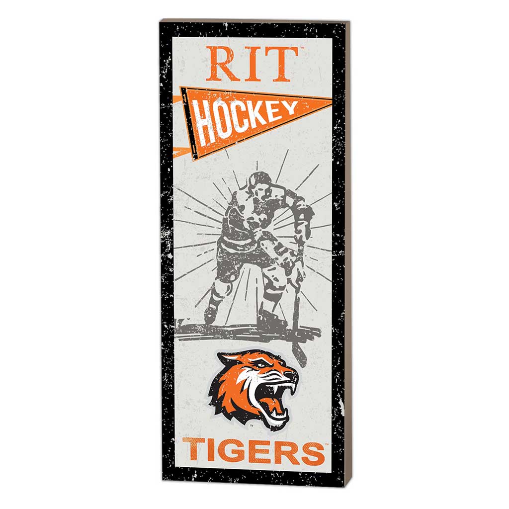 7x18 Vintage Player Rochester Institute of Technology Tigers Hockey