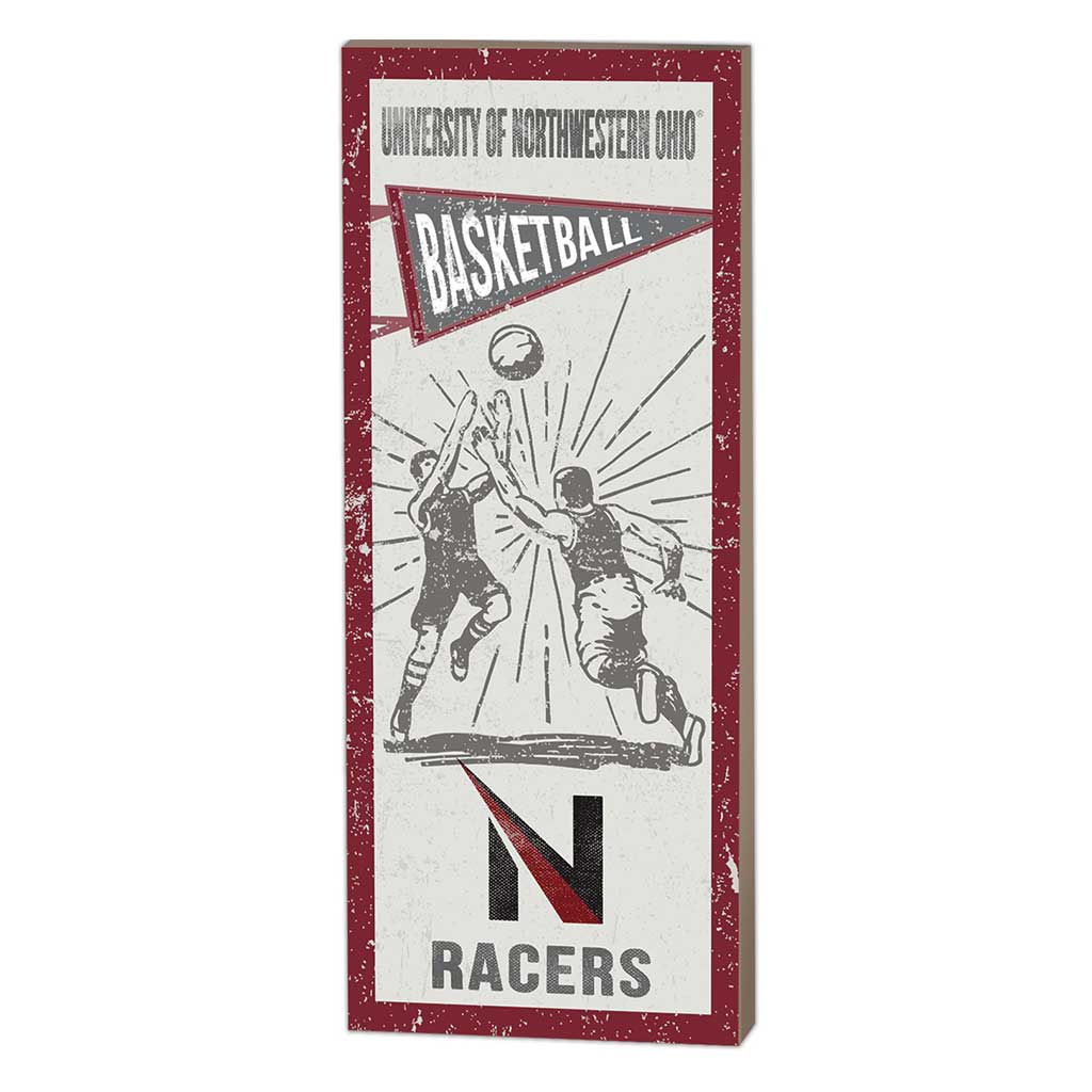 7x18 Vintage Player Northwestern Ohio Racers Basketball