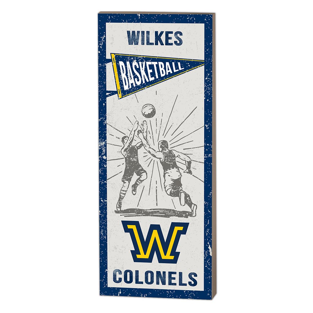 7x18 Vintage Player Wilkes University Colonels Basketball
