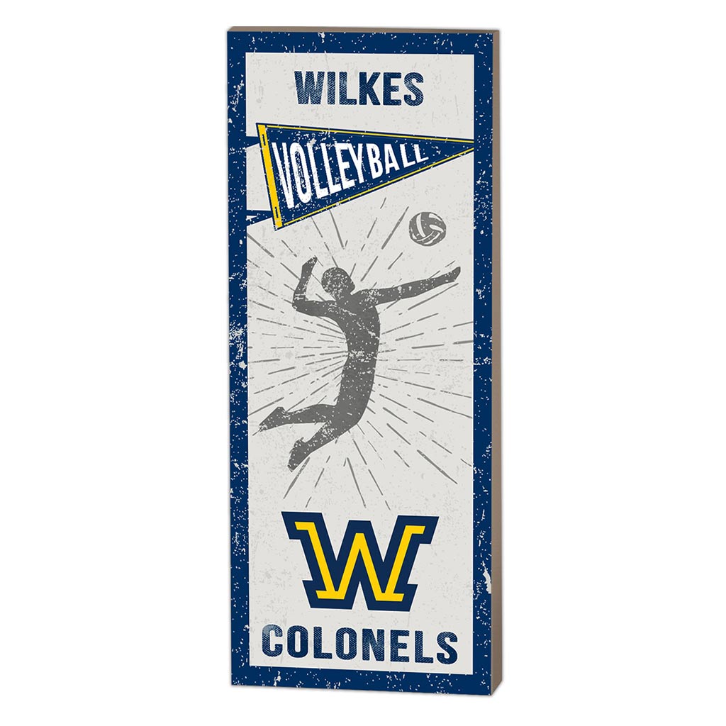 7x18 Vintage Player Wilkes University Colonels - Volleyball