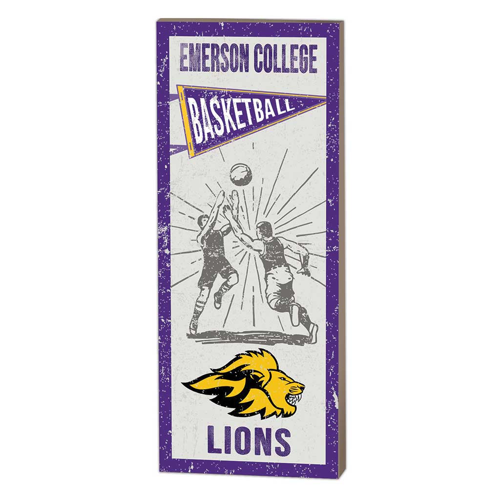 7x18 Vintage Player Emerson College Lions Basketball
