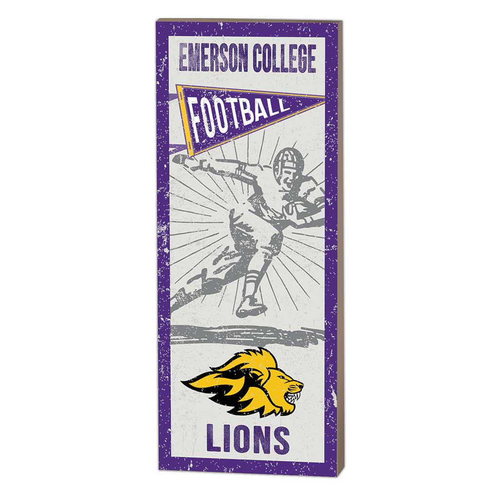 7x18 Vintage Player Emerson College Lions
