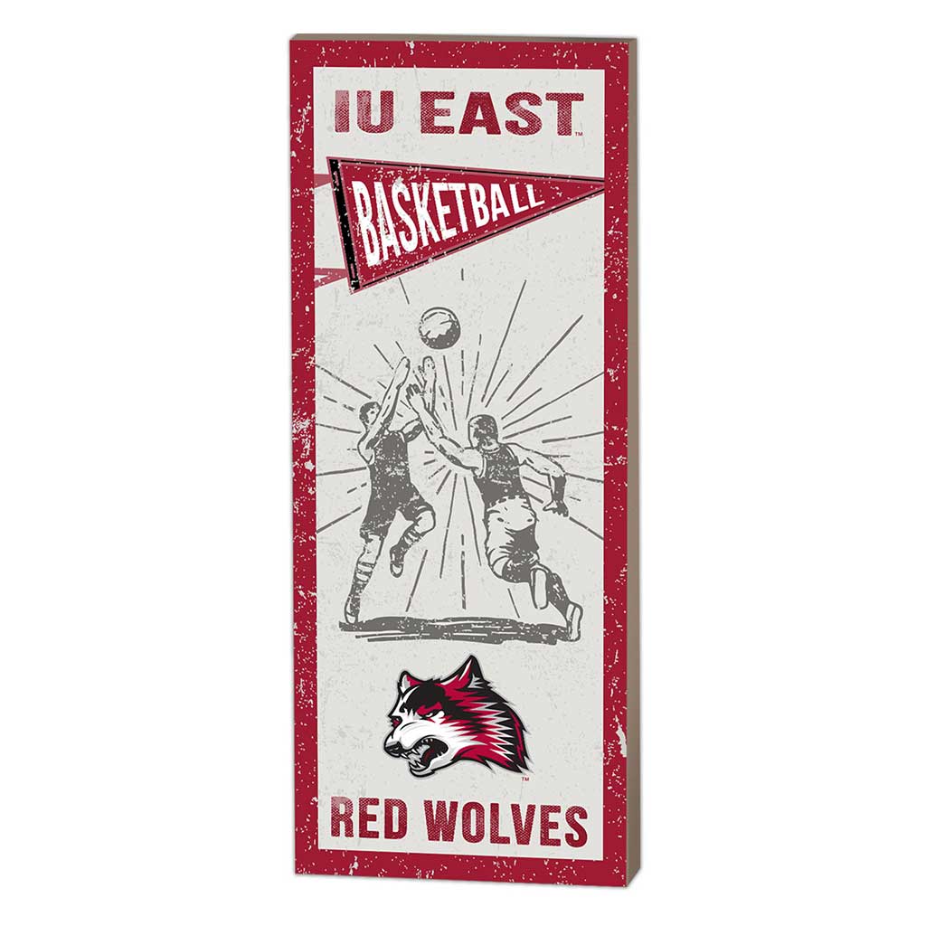 7x18 Vintage Player Indiana University East Red Wolves Basketball