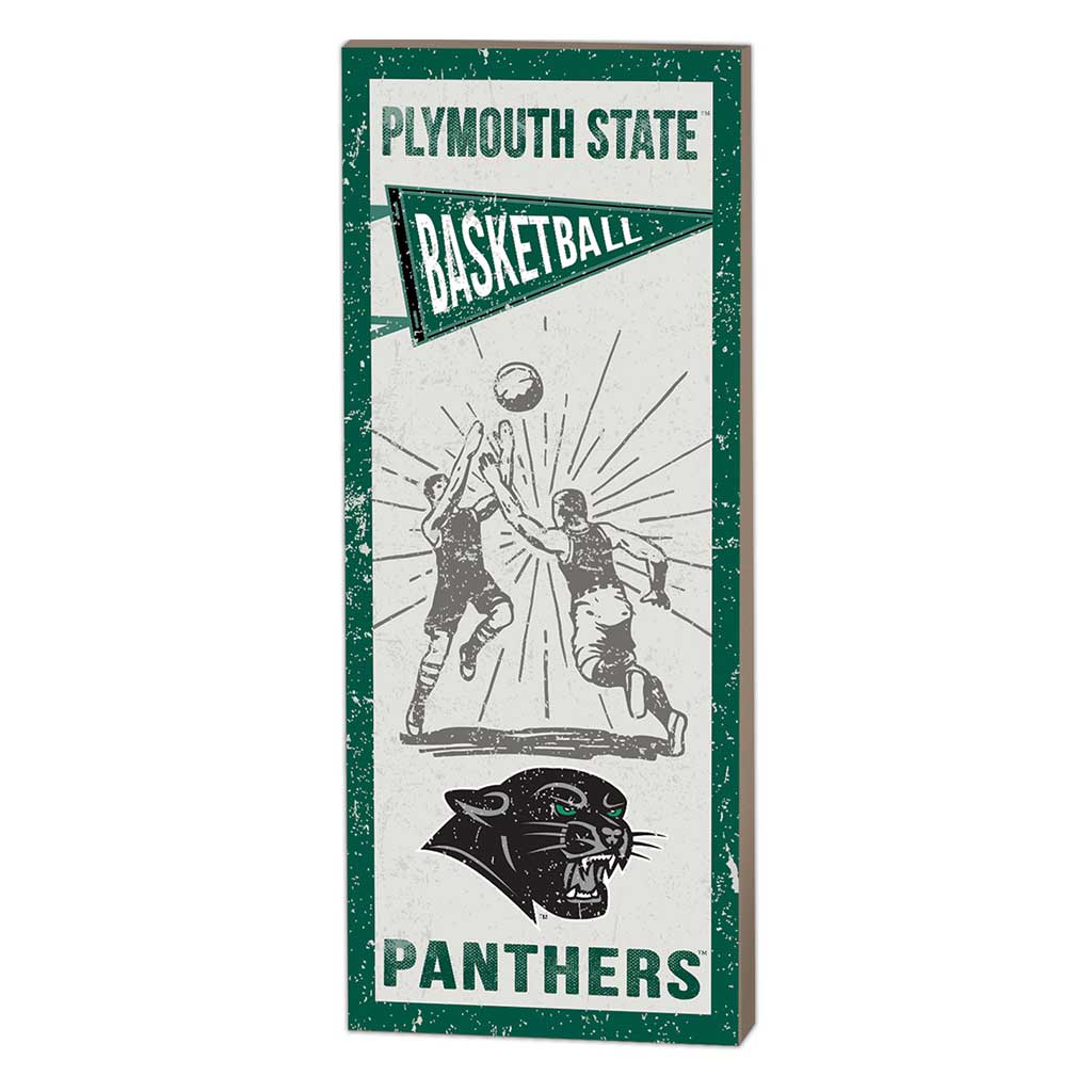 7x18 Vintage Player Plymouth State University Panthers Basketball