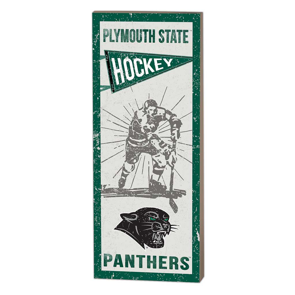 7x18 Vintage Player Plymouth State University Panthers Hockey