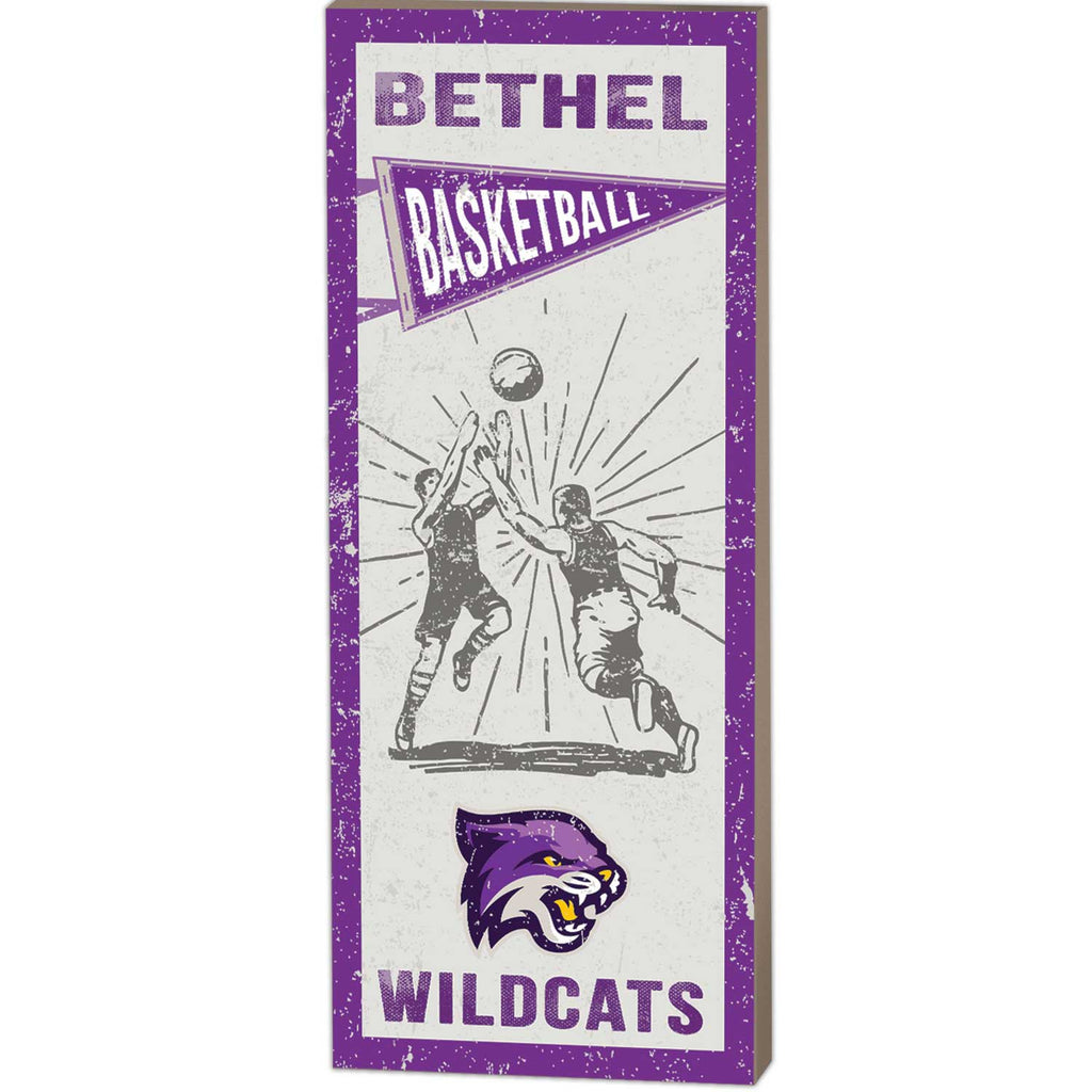 7x18 Vintage Player Bethel University Wildcats Basketball