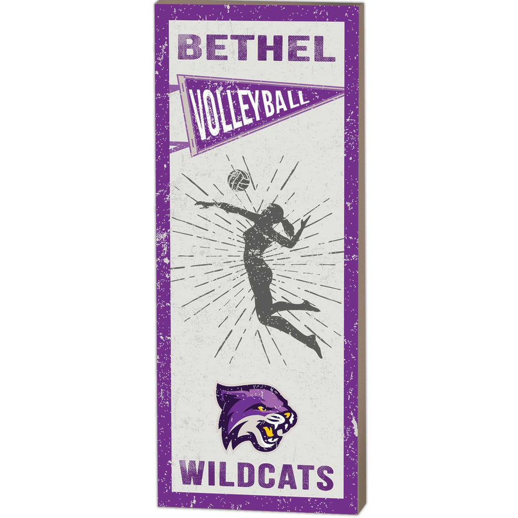 7x18 Vintage Player Bethel University Wildcats - Girl's Volleyball