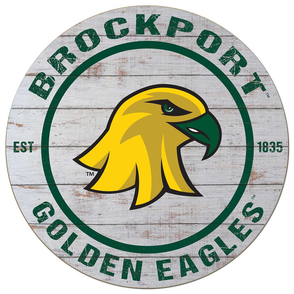 20x20 Weathered Circle College at SUNY Brockport Golden Eagles