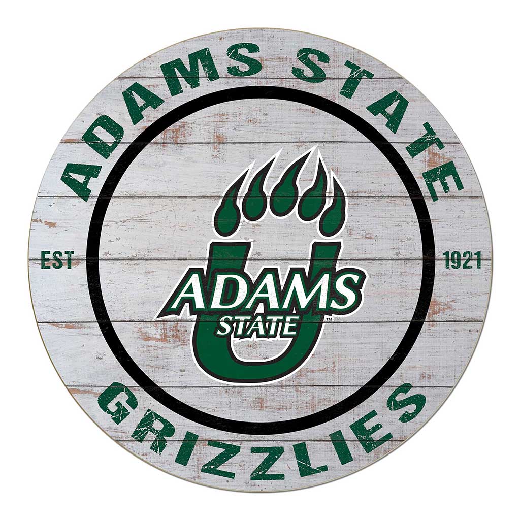 20x20 Weathered Circle Adams State Grizzlies
