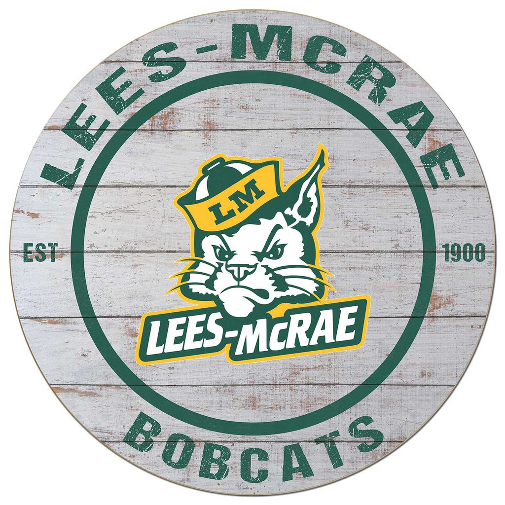 20x20 Weathered Circle Lees-McRae College Bobcats