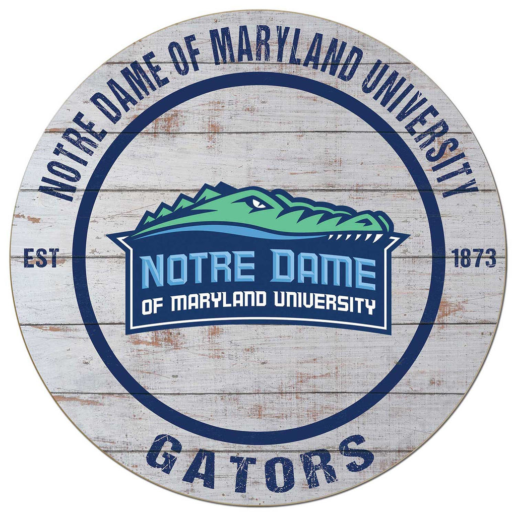 20x20 Weathered Circle Notre Dame of Maryland University Gators
