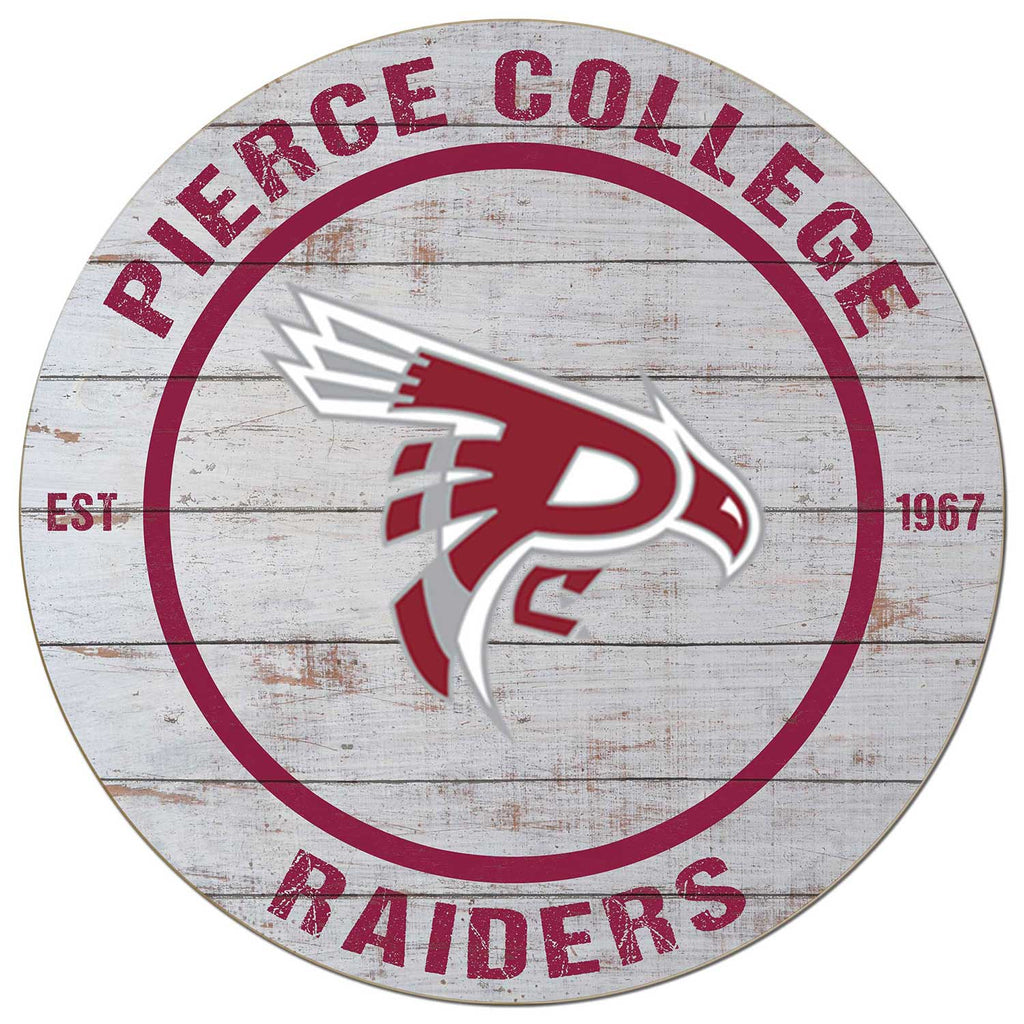 20x20 Weathered Circle Pierce College Raiders
