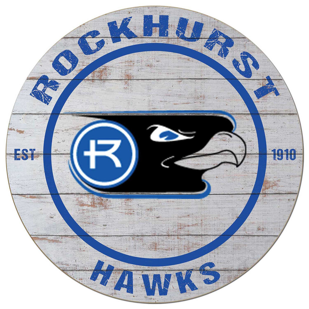 20x20 Weathered Circle Rockhurst University Hawks