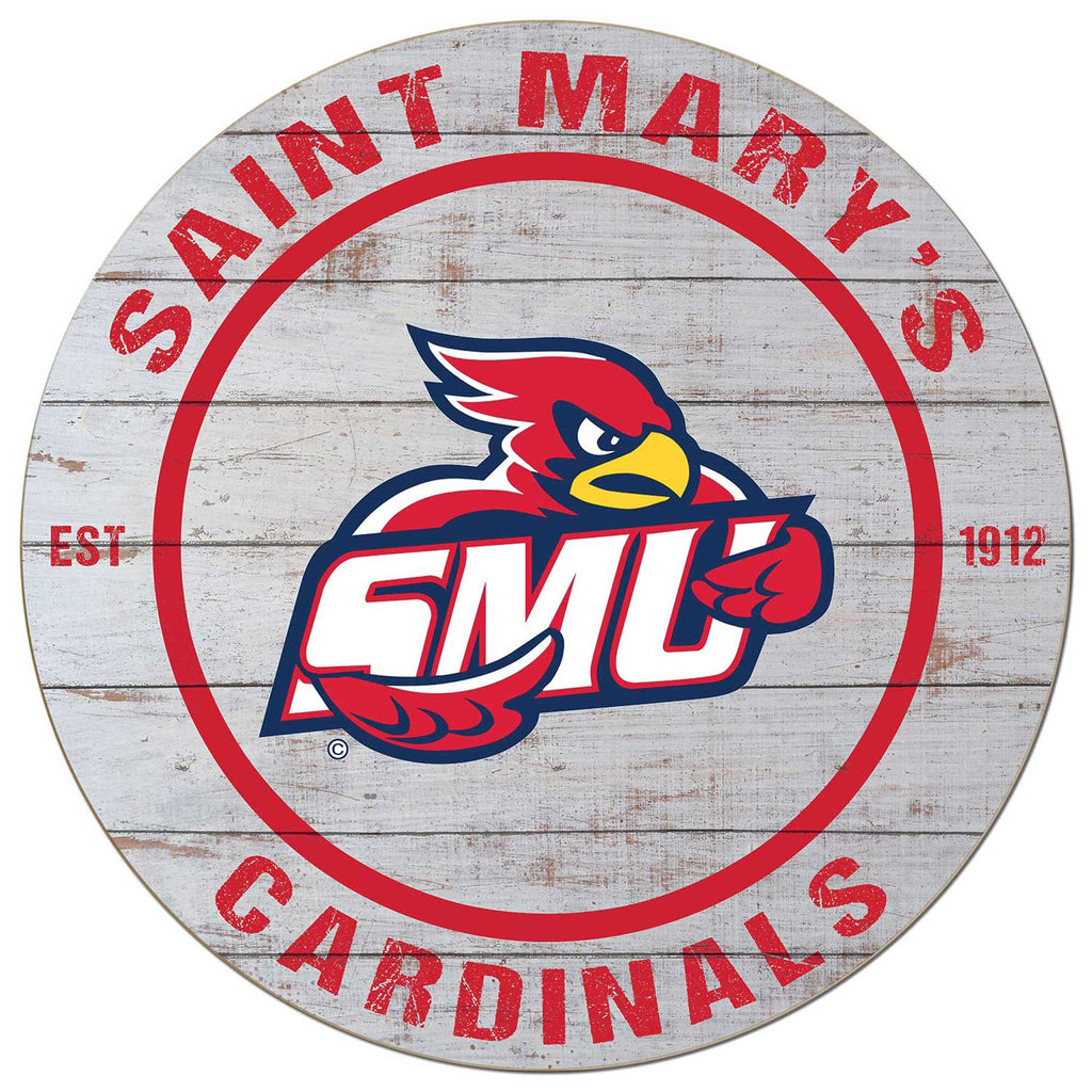 20x20 Weathered Circle Saint Mary's University of Minnesota Cardinals