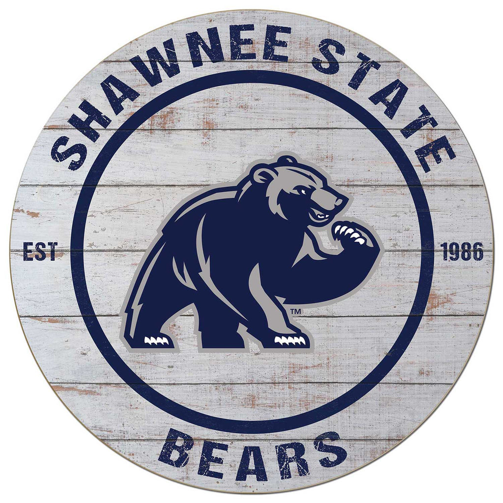 20x20 Weathered Circle Shawnee State University Bears
