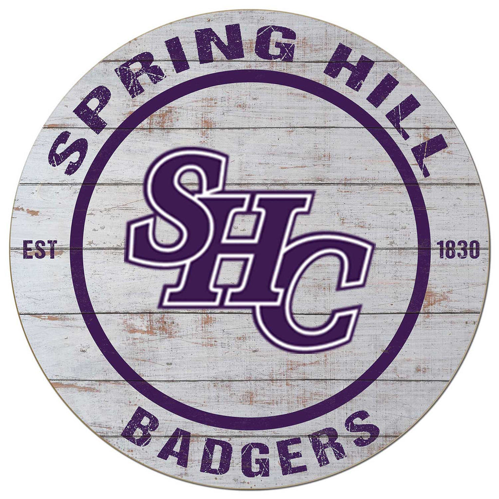 20x20 Weathered Circle Spring Hill College Badgers