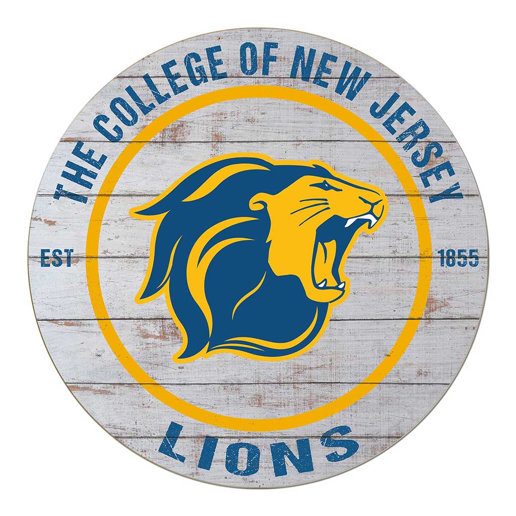 20x20 Weathered Circle The College of New Jersey Lions