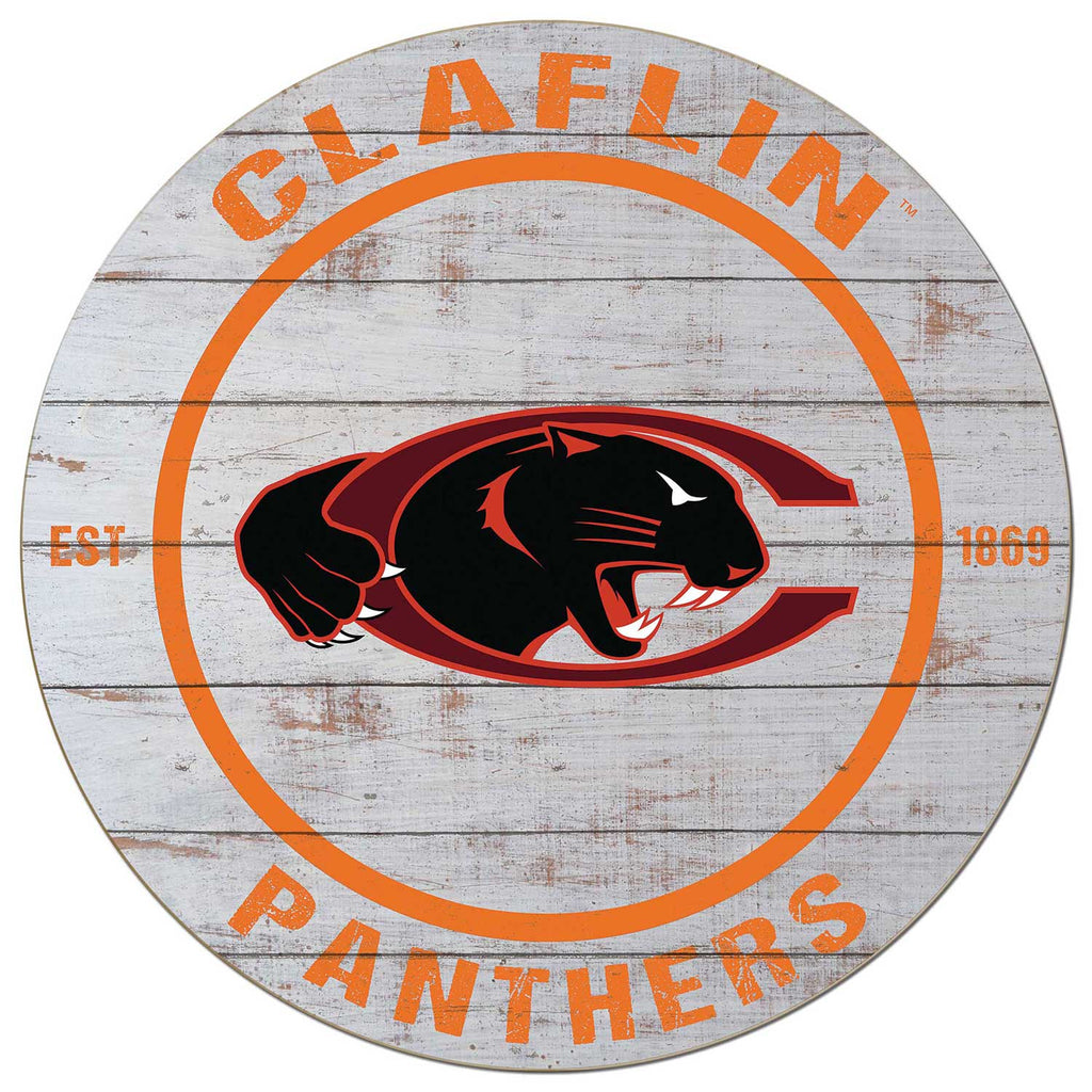 20x20 Weathered Circle Claflin University Panthers