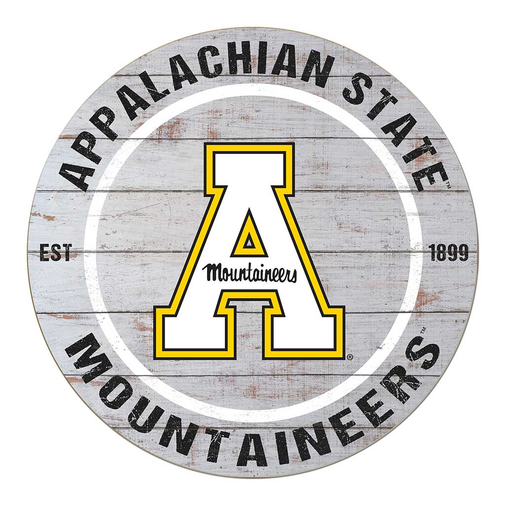 20x20 Weathered Circle Appalachian State Mountaineers