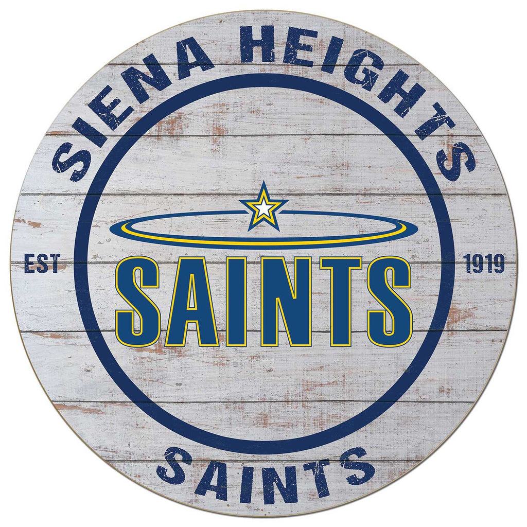 20x20 Weathered Circle Siena Heights University Saints