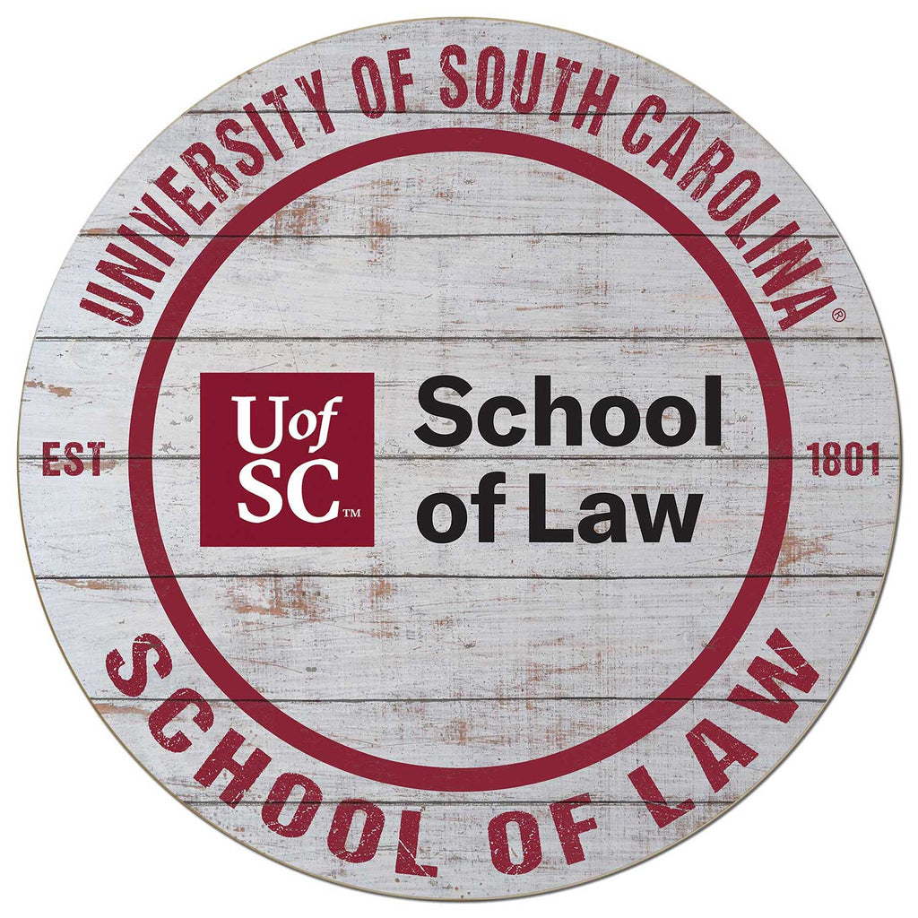 20x20 Weathered Circle South Carolina - School of Law Gamecocks