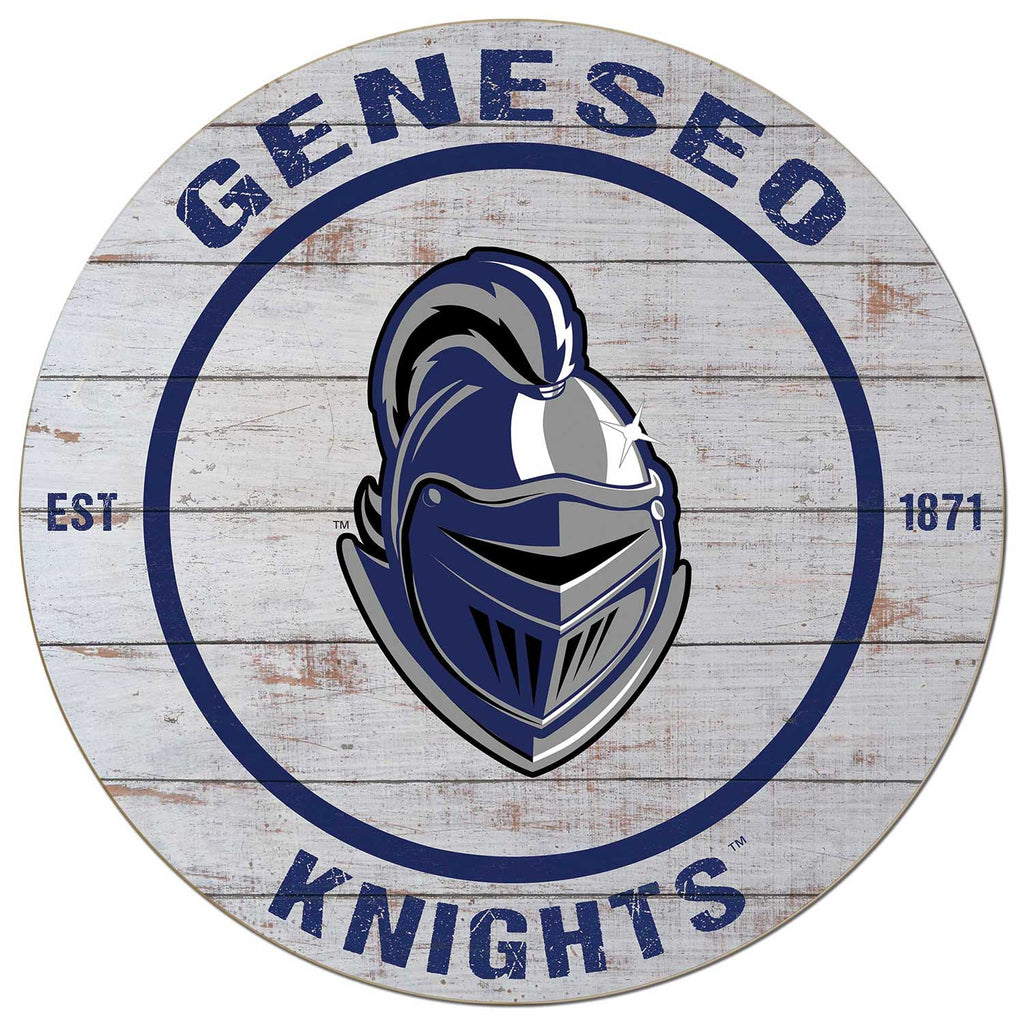 20x20 Weathered Circle Geneseo State University Knights