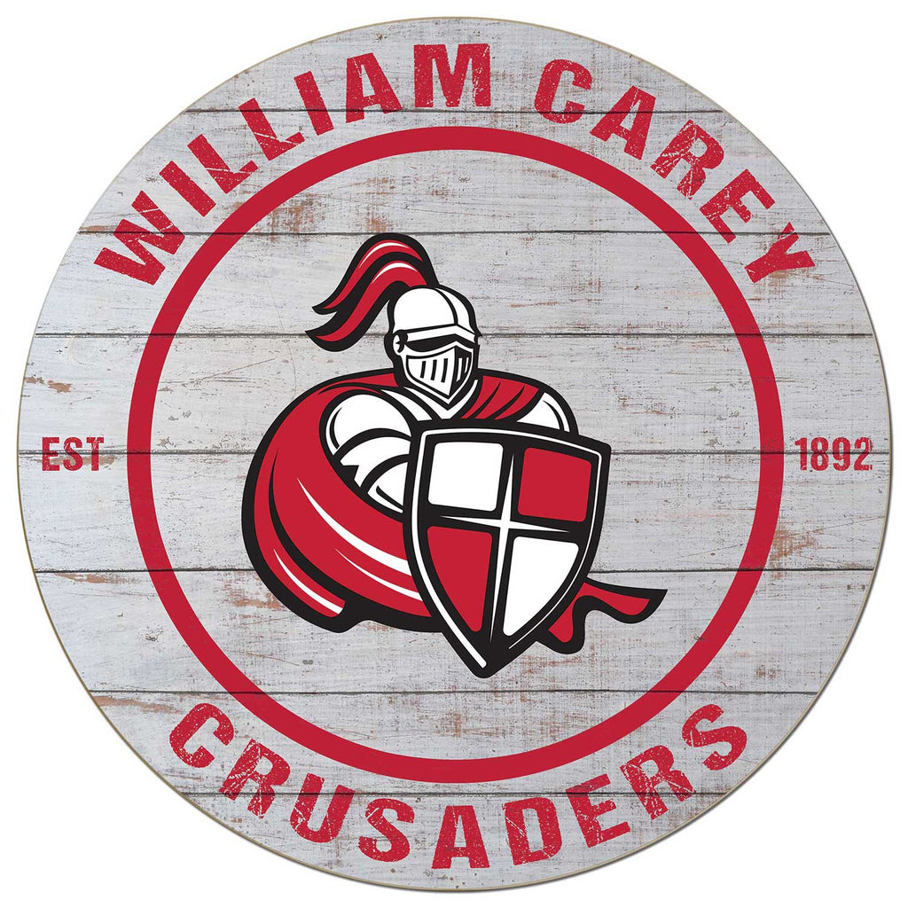 20x20 Weathered Circle William Carey University Crusaders