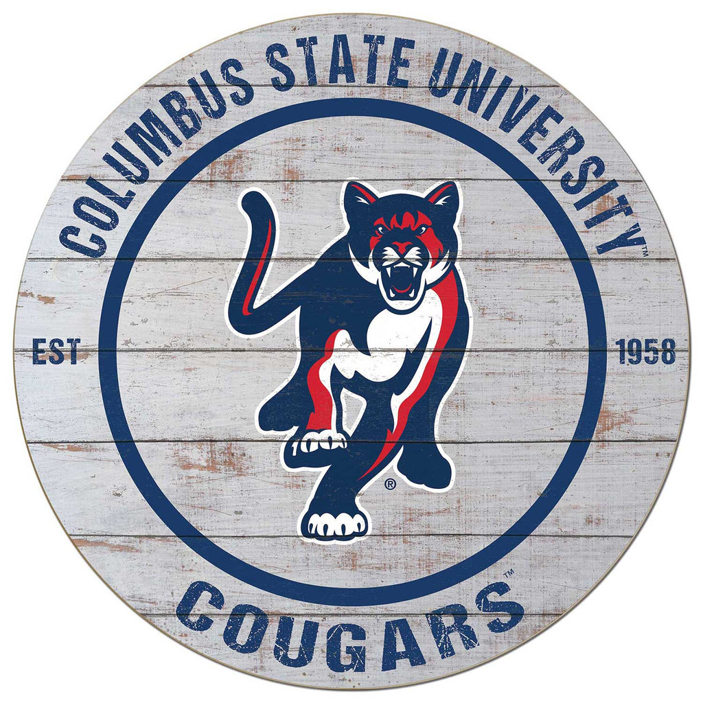 20x20 Weathered Circle Columbus State University Cougars