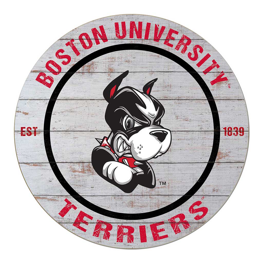 20x20 Weathered Circle Boston University Terriers
