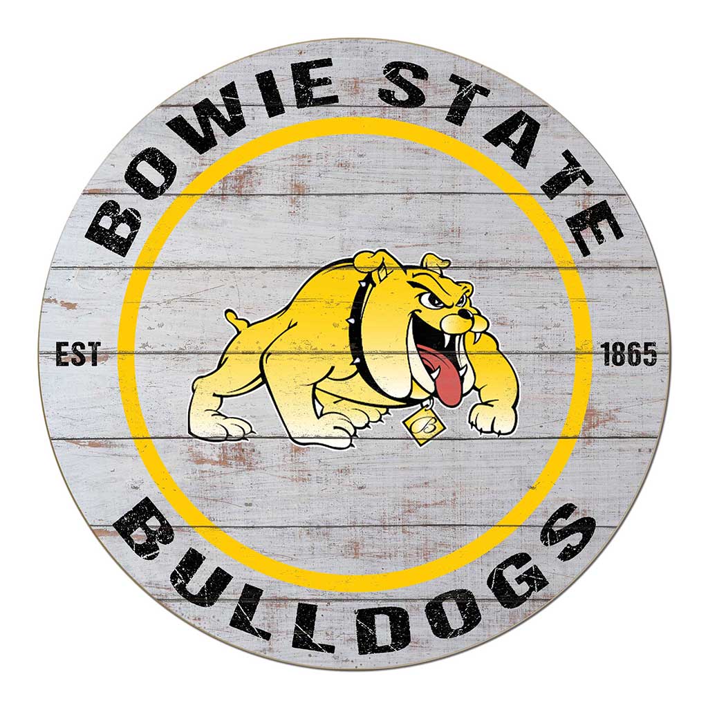 20x20 Weathered Circle Bowie State Bulldogs