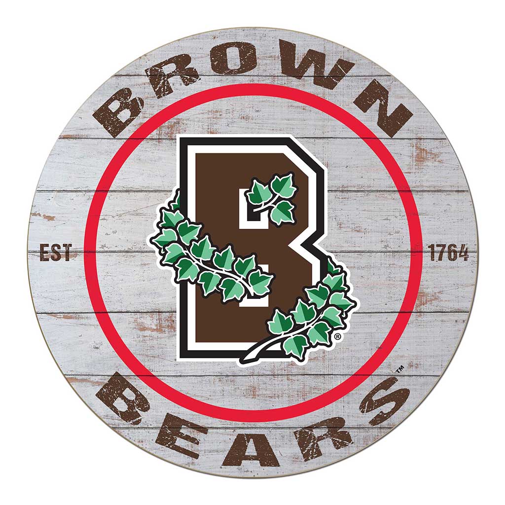 20x20 Weathered Circle Brown University Bears
