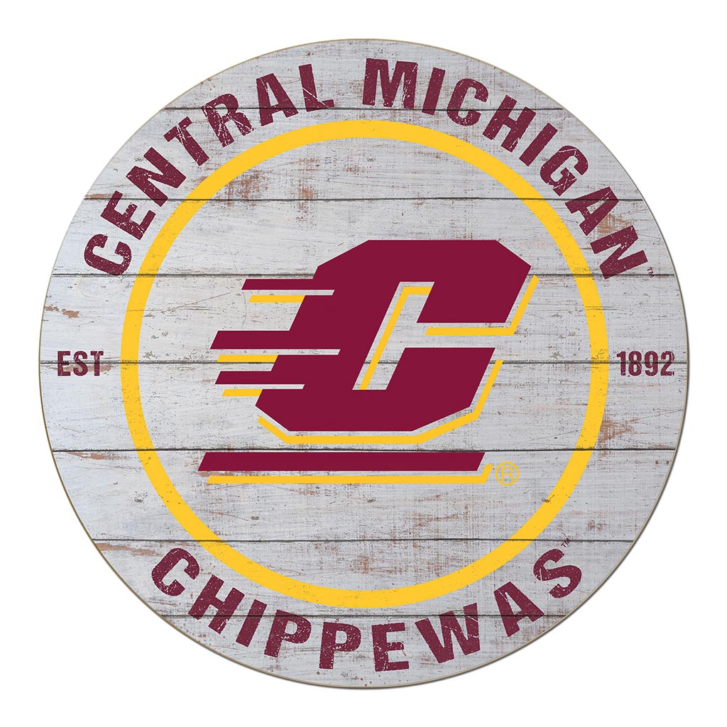 20x20 Weathered Circle Central Michigan Chippewas