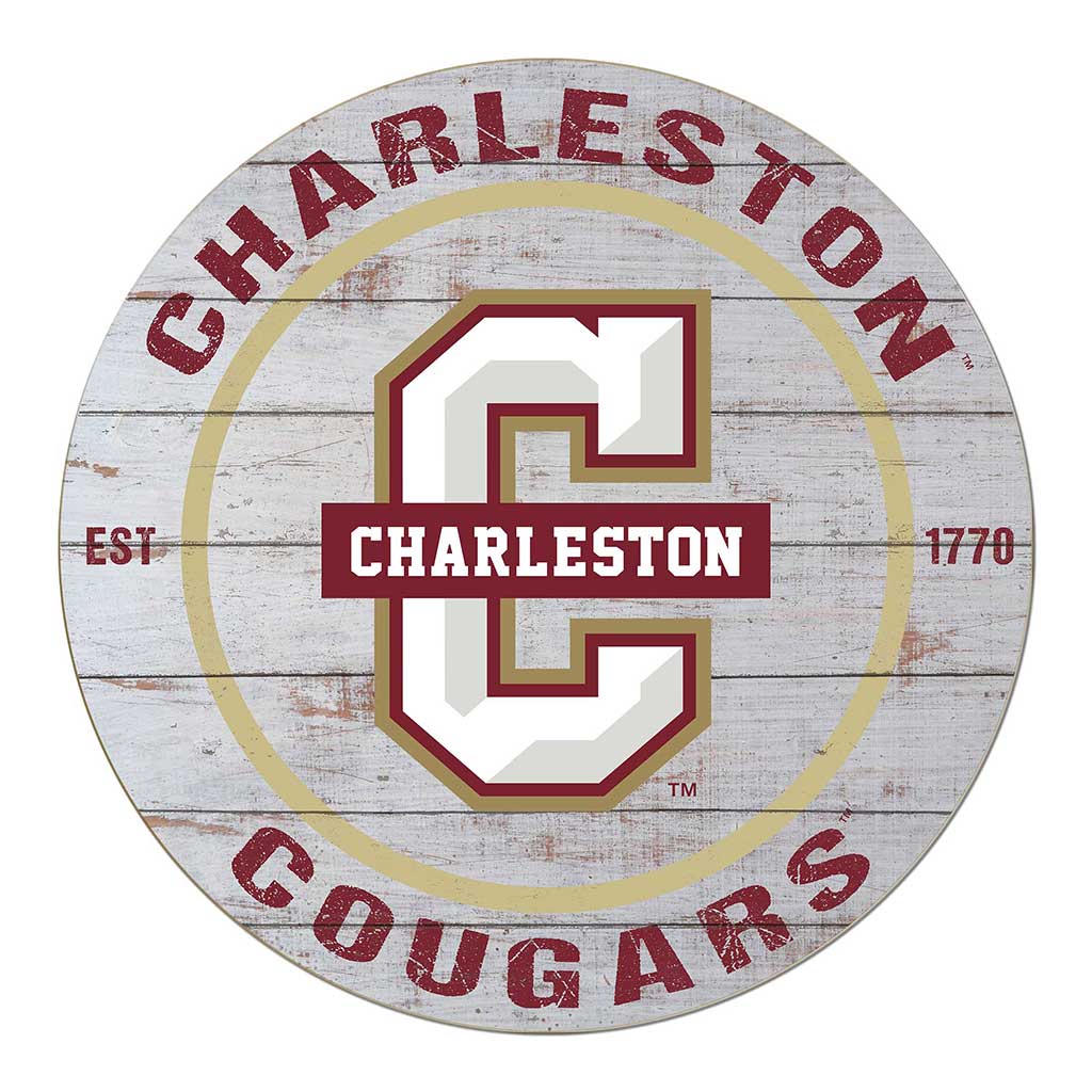 20x20 Weathered Circle Charleston College Cougars