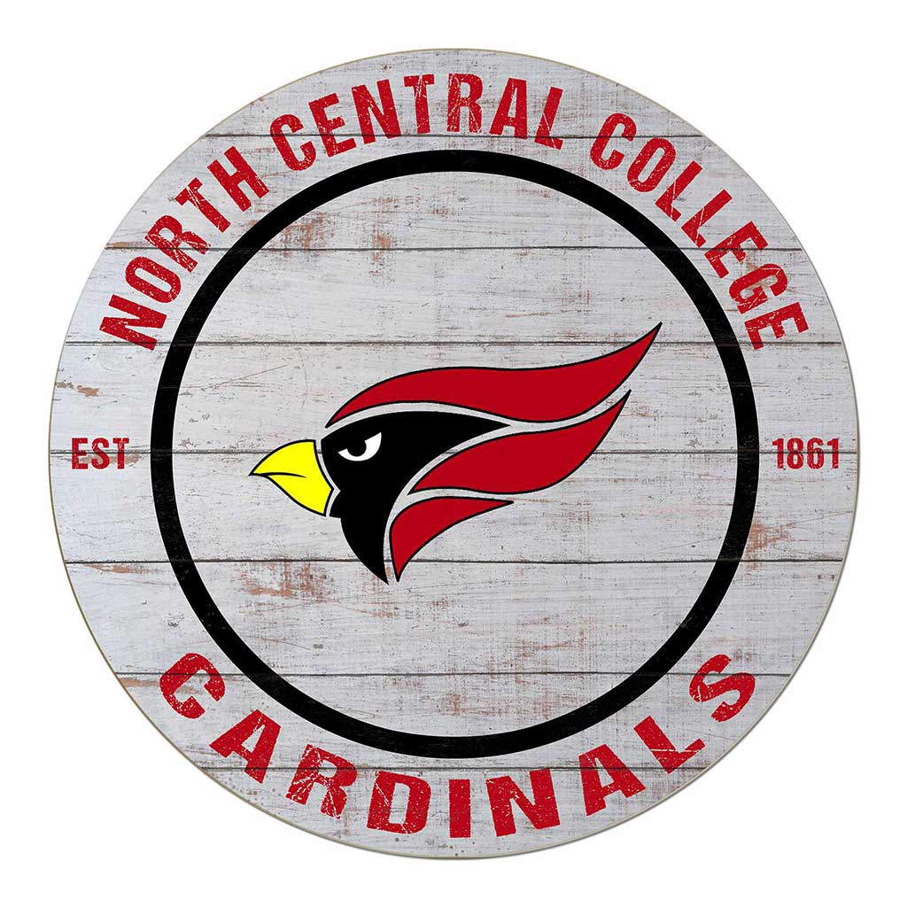 20x20 Weathered Circle North Central College Cardinals